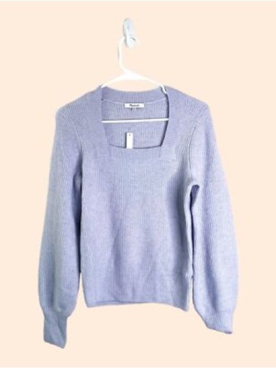 Madewell Sweaters - Madewell Melwood Square Neck Sweater Heather Hyacinth M